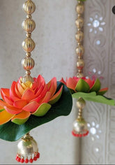 Lotus Hangings for Decoration Floral Wall Hangings for Temple,Diwali Decor Hanging,Diwali Gift Decor,Wedding and All Festival Decor